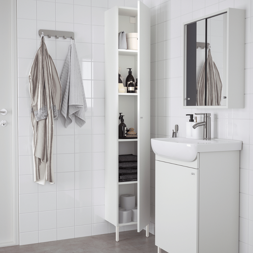 NYSJON IKEA Шкаф высокий, белый, 30x190 см
