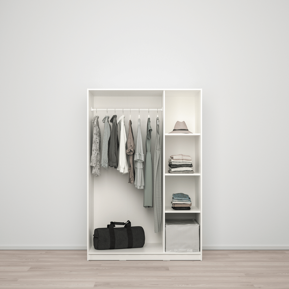 KLEPPSTAD IKEA Гардероб 3-дверный, белый, 117x176 см