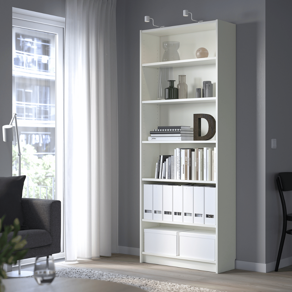 BILLY IKEA Книжный шкаф, белый, 80x28x202 см