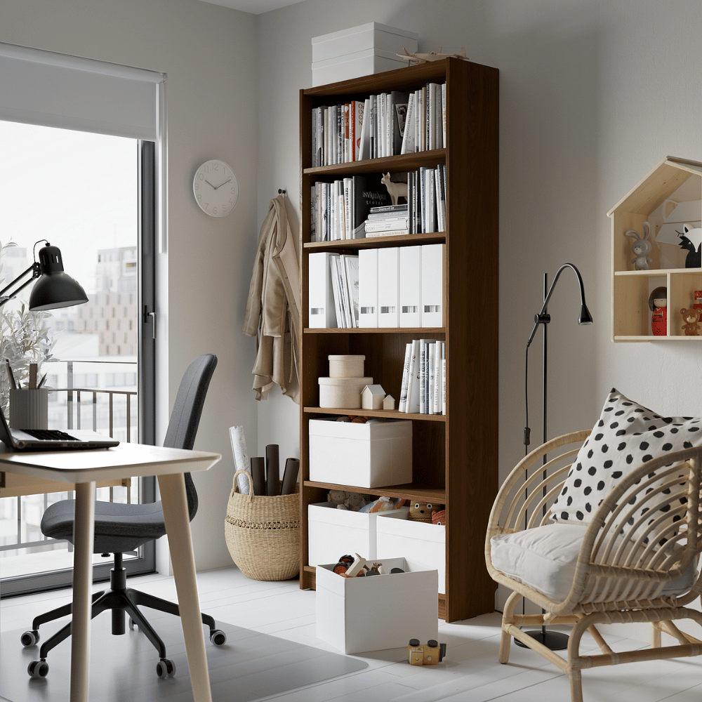 BILLY IKEA Книжный шкаф, светло - коричневый, 80x28x202 см