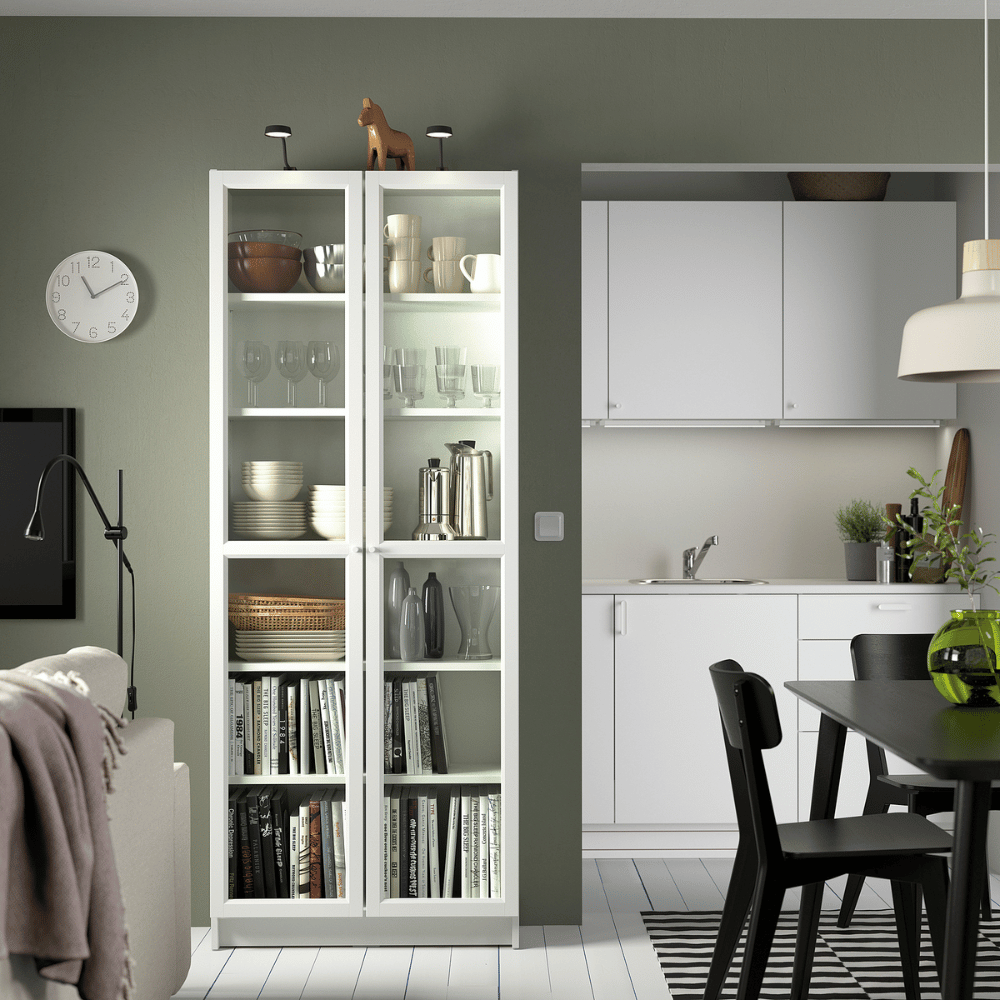 BILLY/OXBERG IKEA Стеллаж, белый, 80x30x202 см