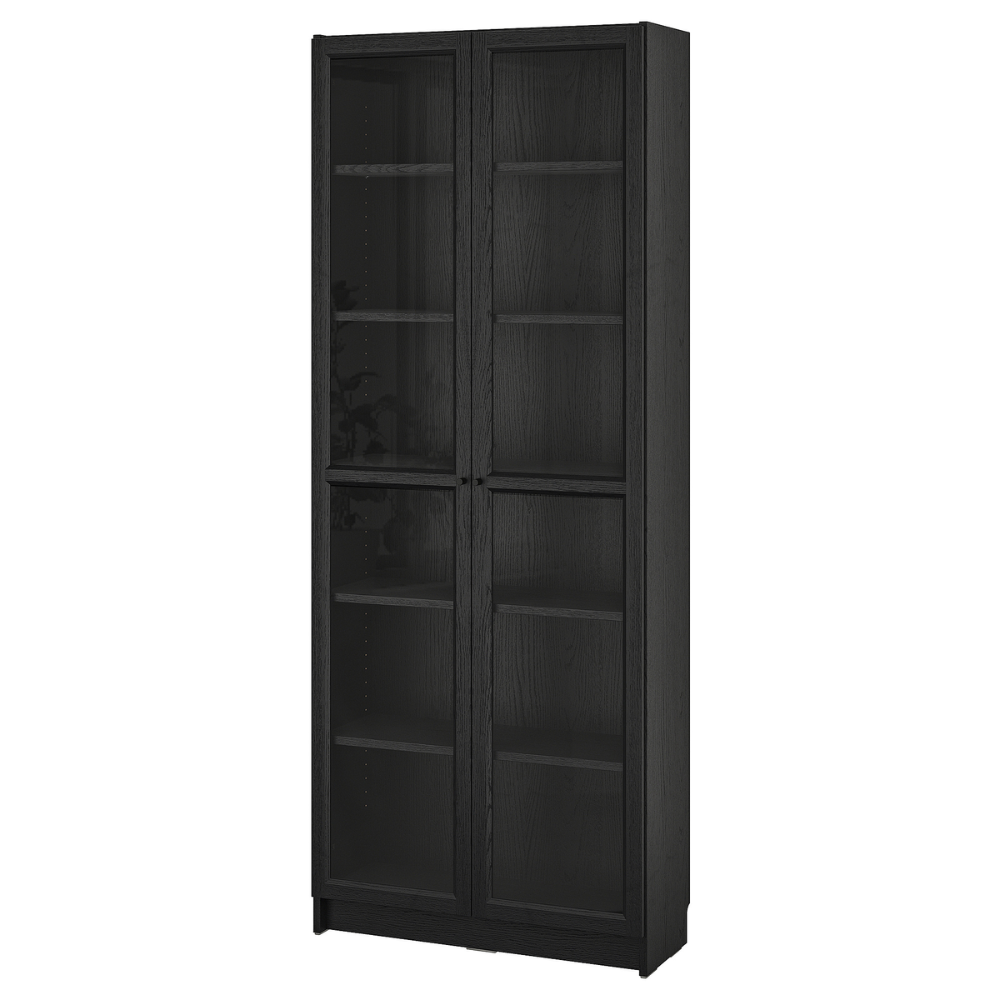 BILLY/OXBERG IKEA Стеллаж, черный,, 80x30x202 см
