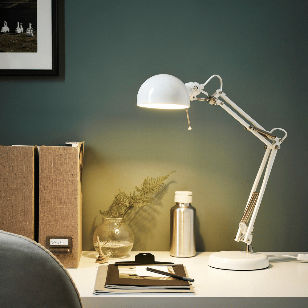 FORSA IKEA Лампа рабочая, белый