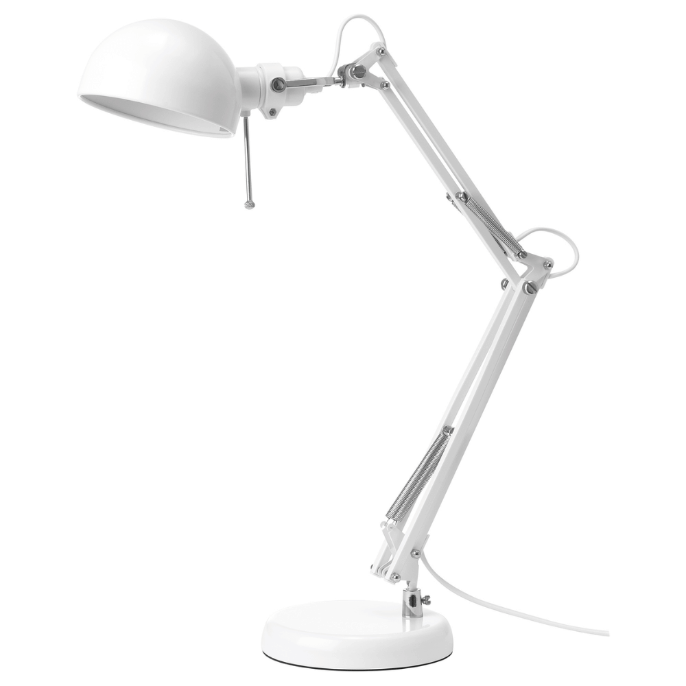 FORSA IKEA Лампа рабочая, белый