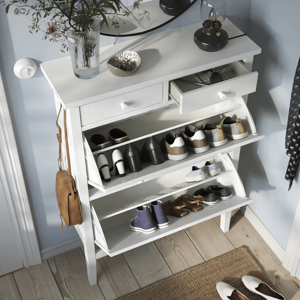 GULLABERG IKEA Обувной шкаф с 2 отделениями, белый, 88x30x122 см