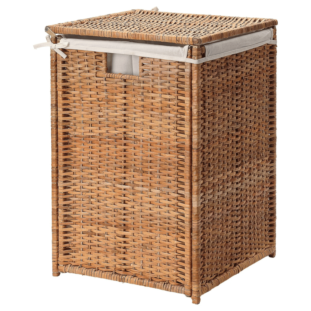BRANAS IKEA Корзина для белья с подкладкой, ротанг, 80 л