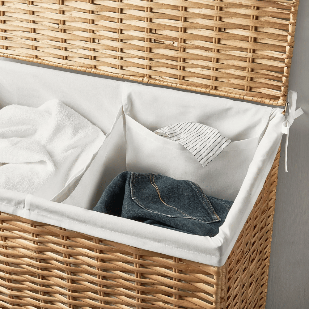 NATTGIBBA IKEA Корзина для белья, ива, ручная работа, 100 л.