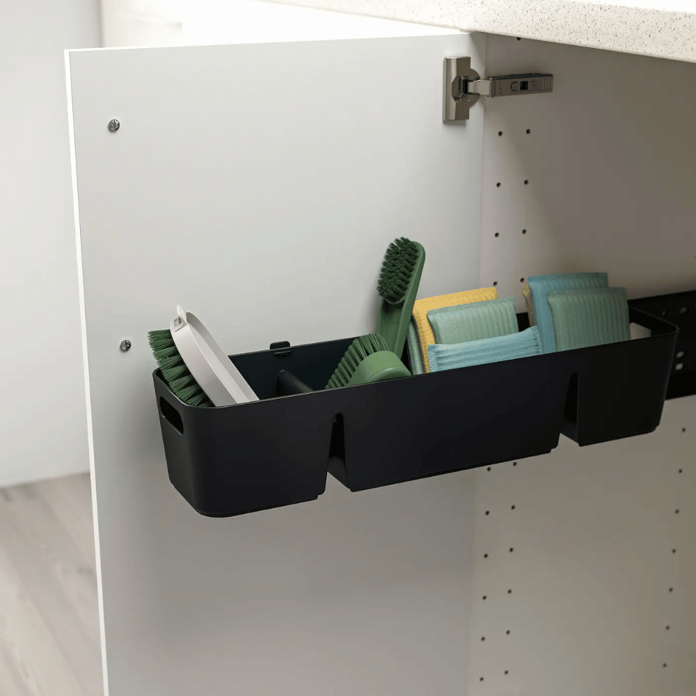 UPPDATERA IKEA Вытягиваемый контейнер, антрацит, 50x15x12 см