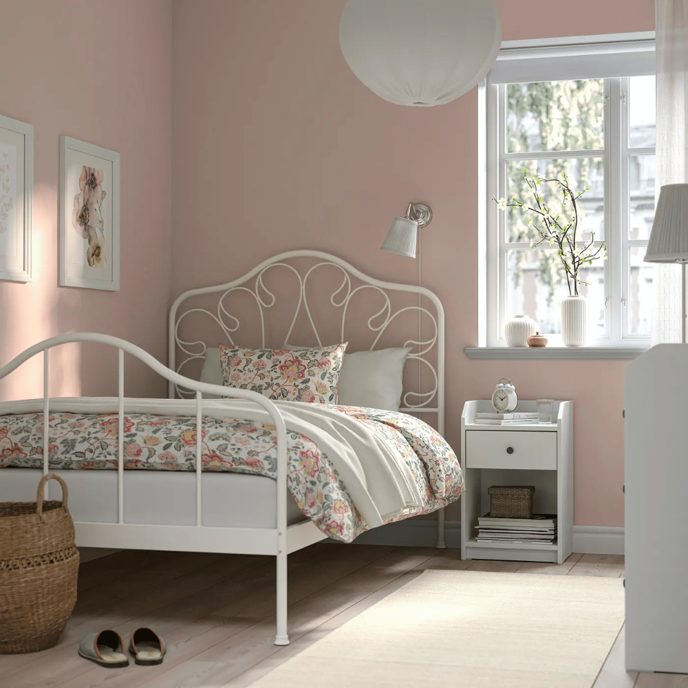 MELLGRUND IKEA Каркас кровати, белый/лурой, 120x200 см