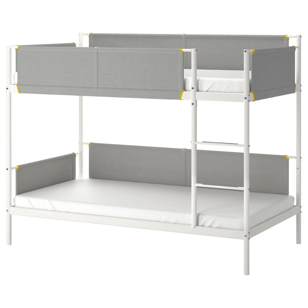VITVAL IKEA Каркас 2-ярусной кровати, белый/светло-серый, 90x200 см