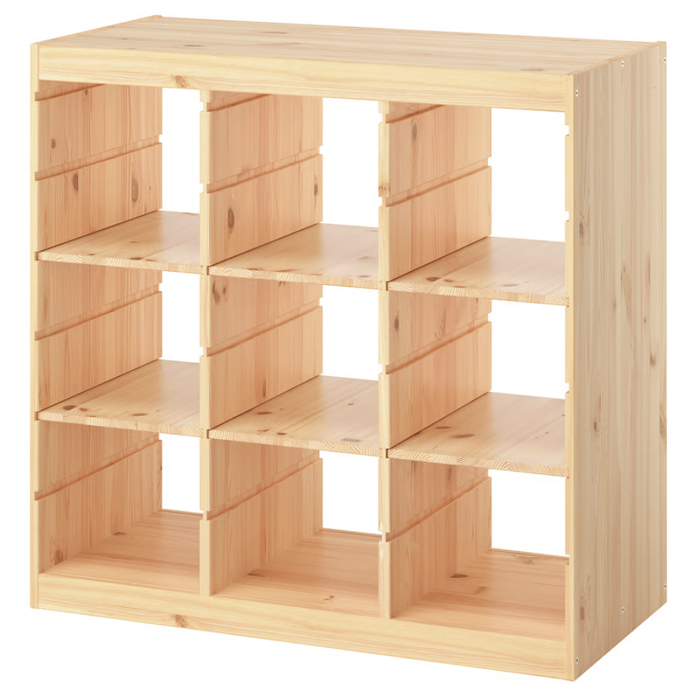 TROFAST IKEA Комбнц для хранения с полками,светлая беленая сосна, 93x44x91 см