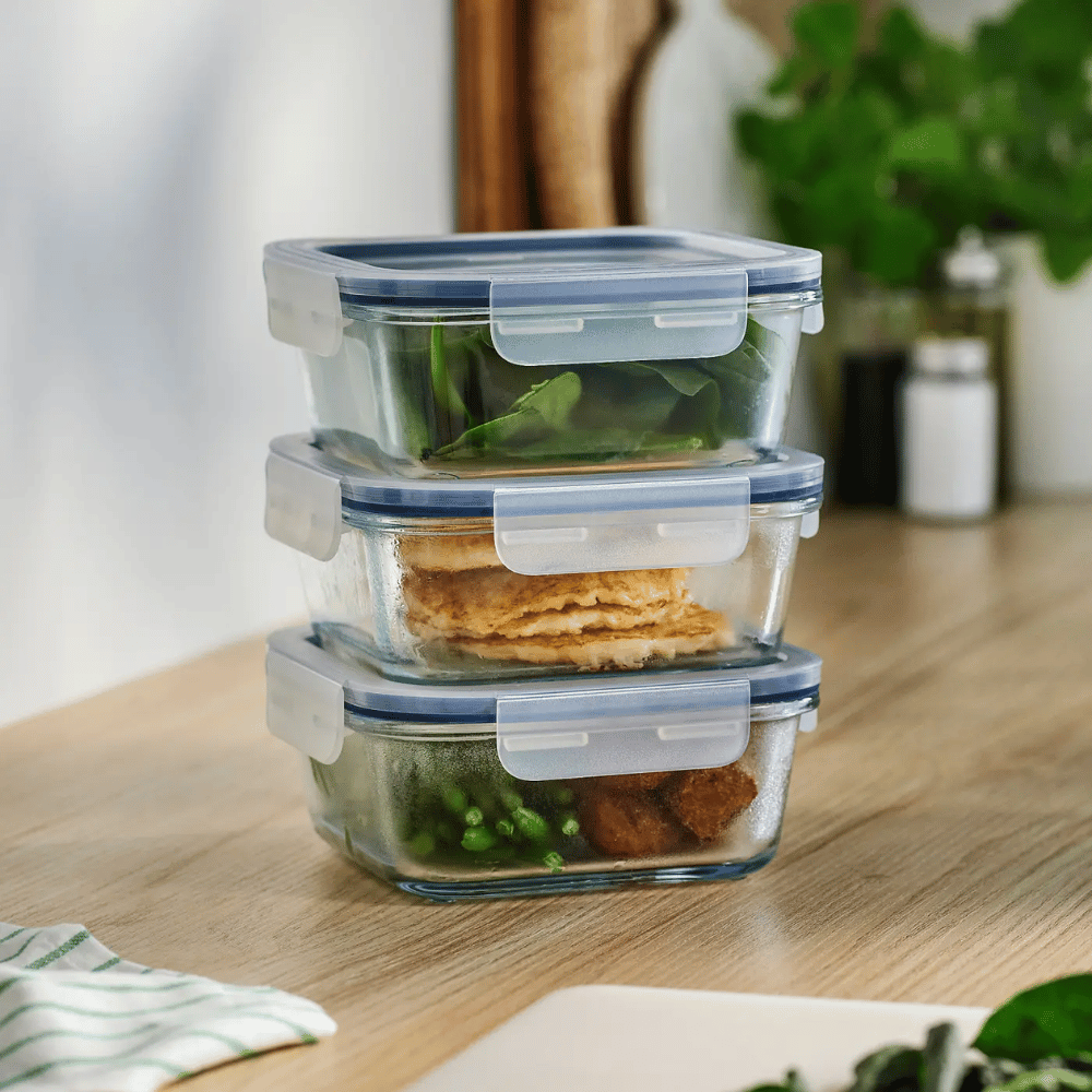 IKEA 365+ Контейнер для продуктов с крышкой, четырехугольной формы/стекло, 600 мл
