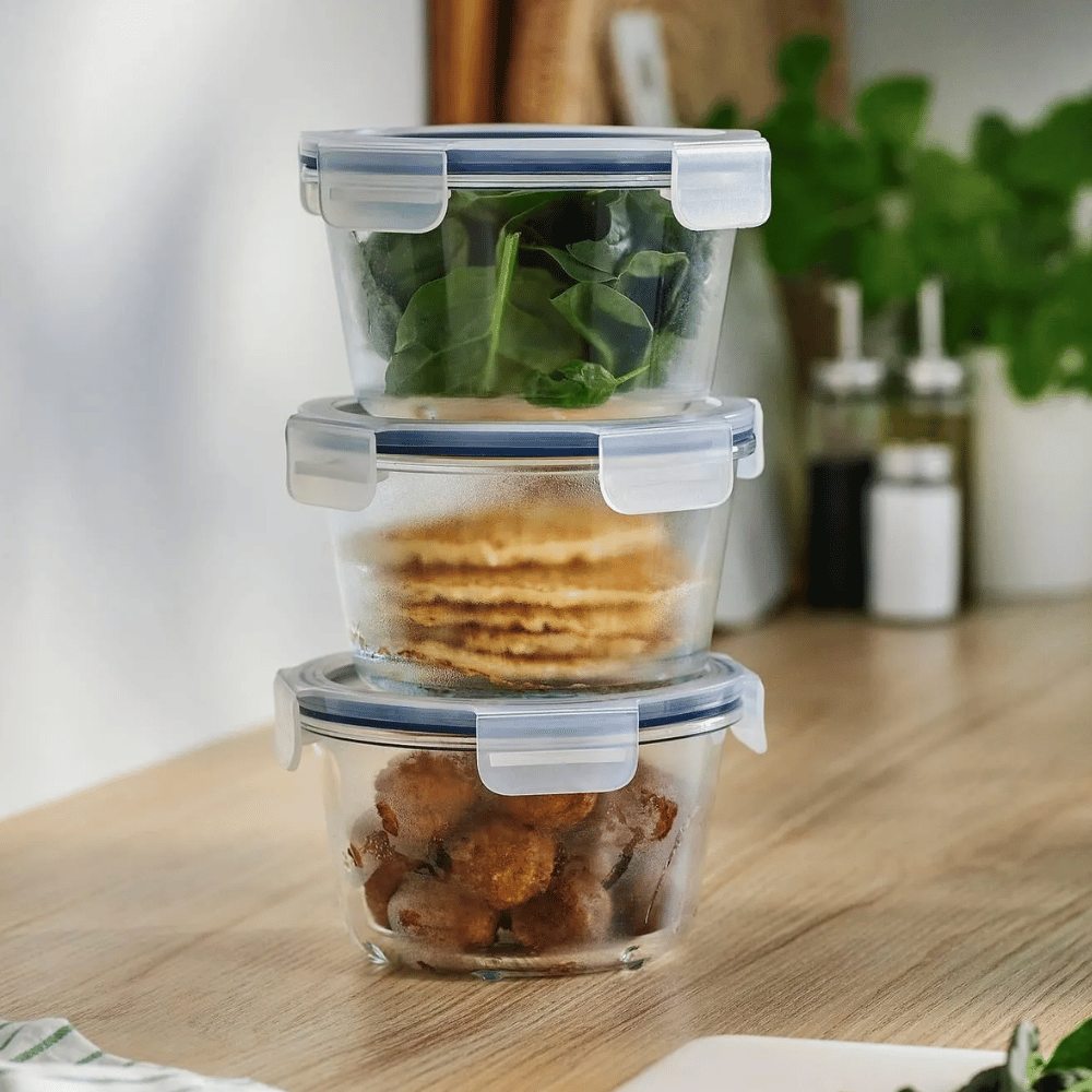 IKEA 365+ Контейнер для продуктов с крышкой, круглой формы/стекло, 600 мл