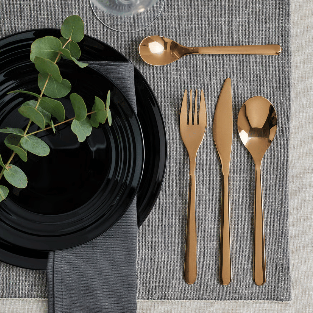 FORNUFT IKEA Столовый набор,24 предмета, золотисто-розовый цвет