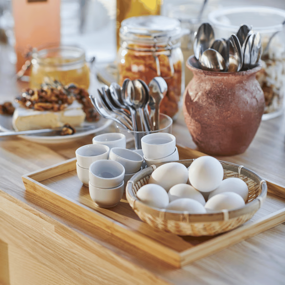 IKEA 365+ Миска/подставка д/яйца, с округлыми стенками белый, 5 см