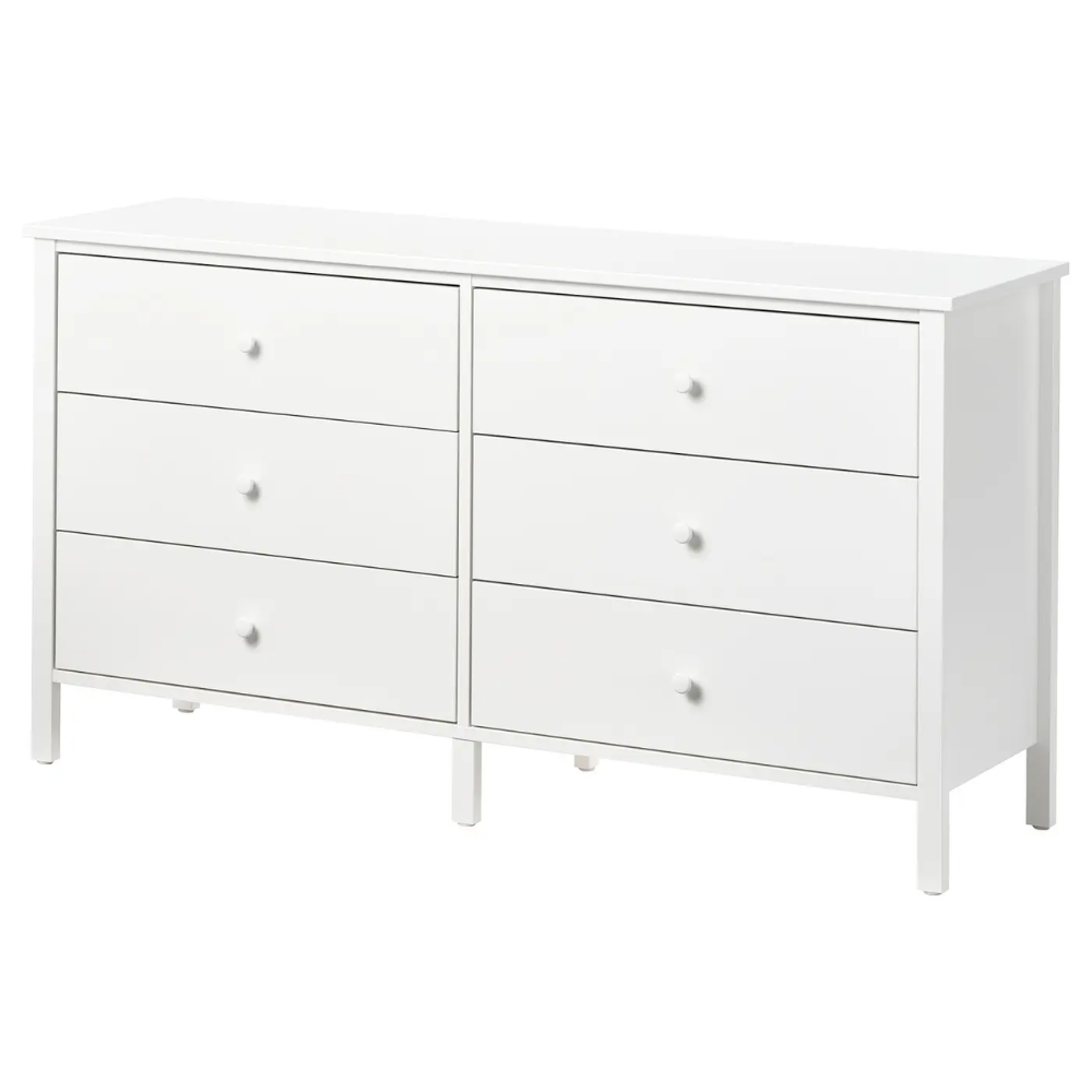 KILBERGET IKEA Комод с 6 ящиками, белый, 144x78 см