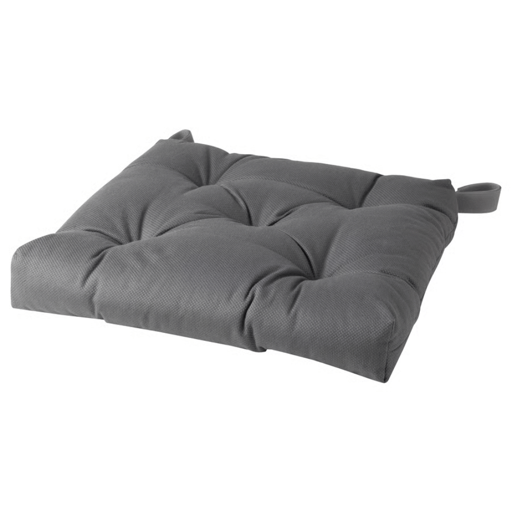 MALINDA IKEA Подушка на стул, серый, 40/35x38x7 см
