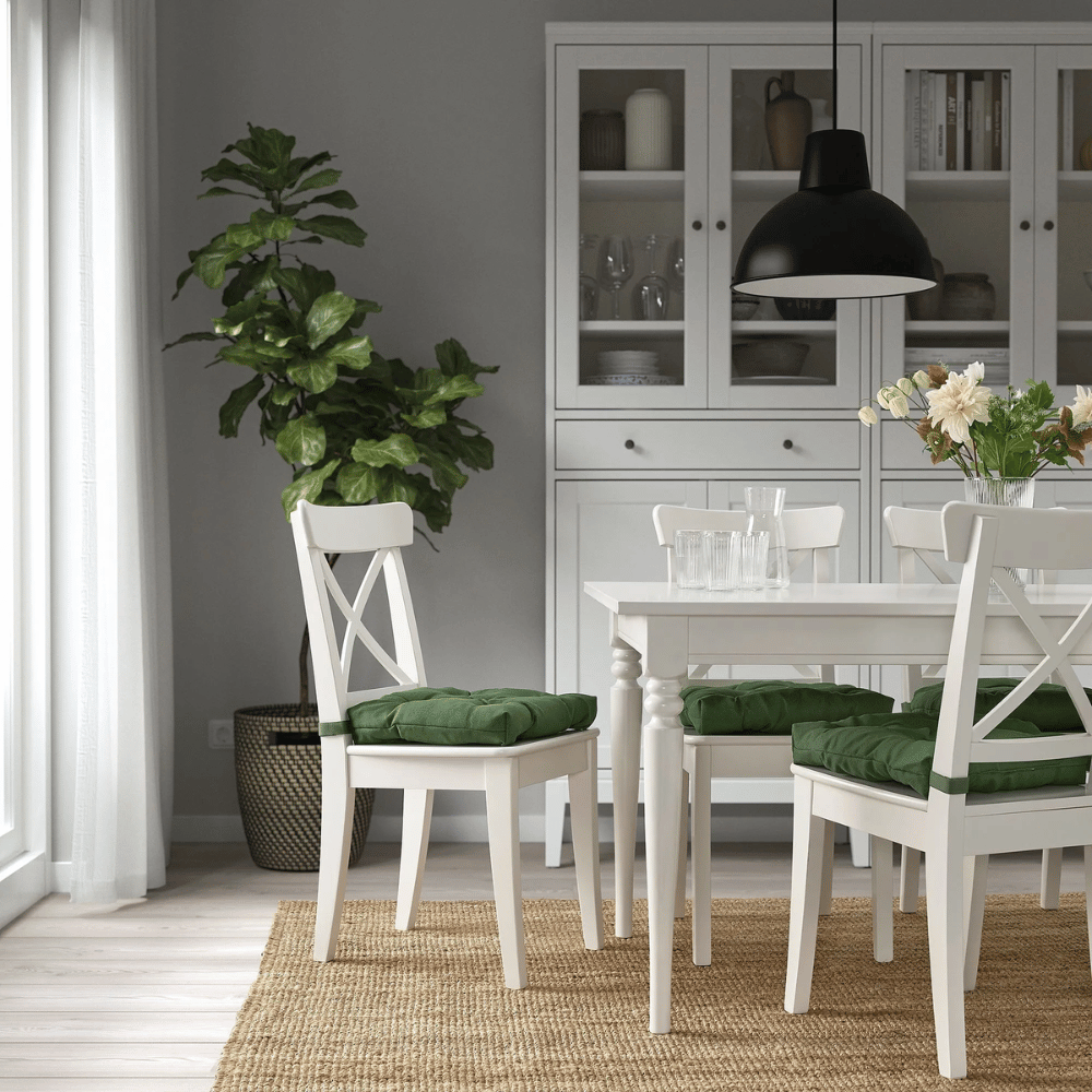 MALINDA IKEA Подушка на стул, зеленый, 40/35x38x7 см