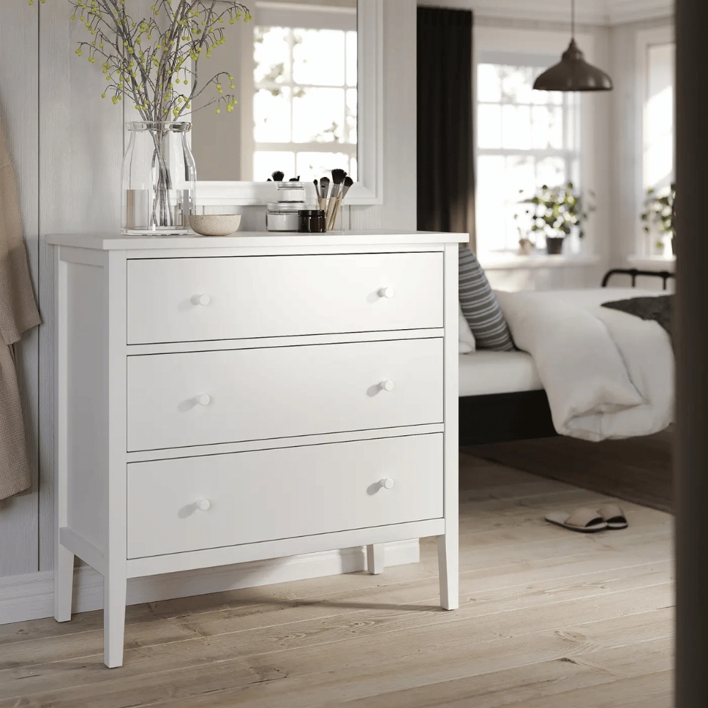 GULLABERG IKEA Комод с 3 ящиками, белый, 99x48x100 см