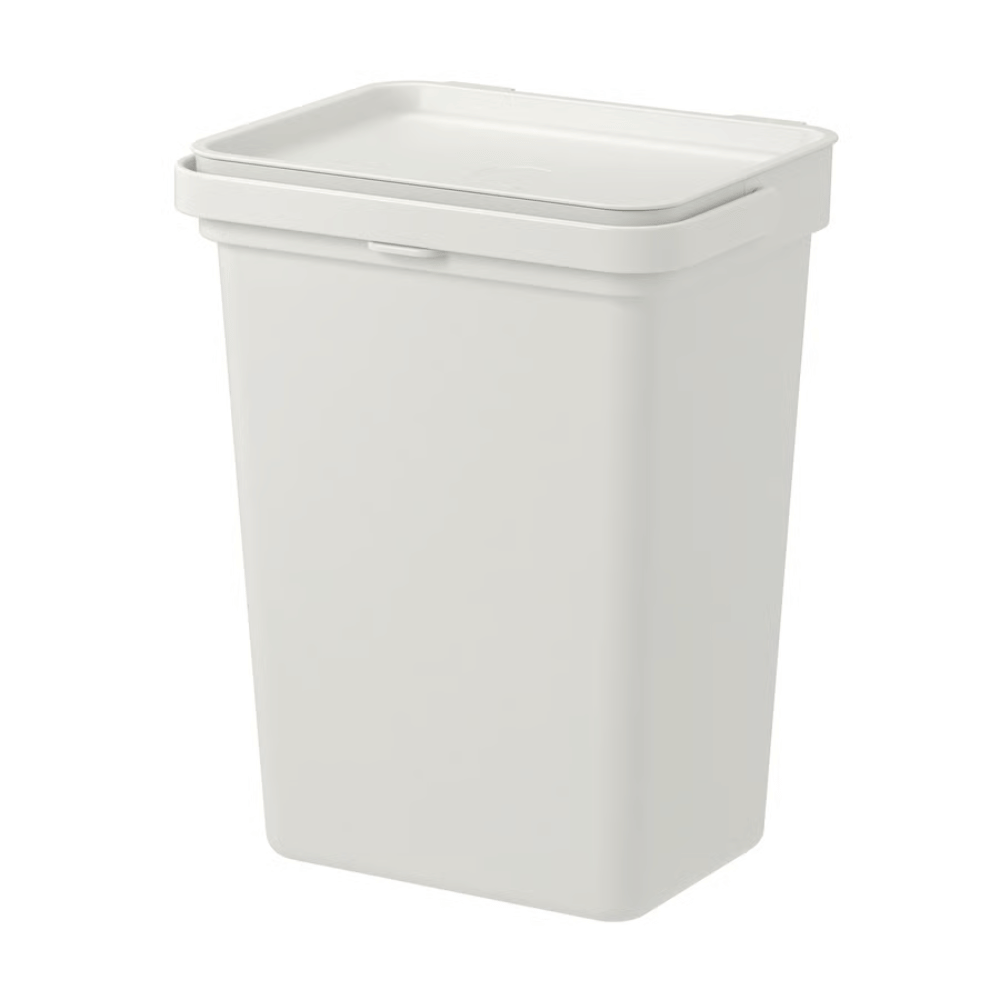 HALLBAR IKEA Контейнер с крышкой, светло-серый, 10 л