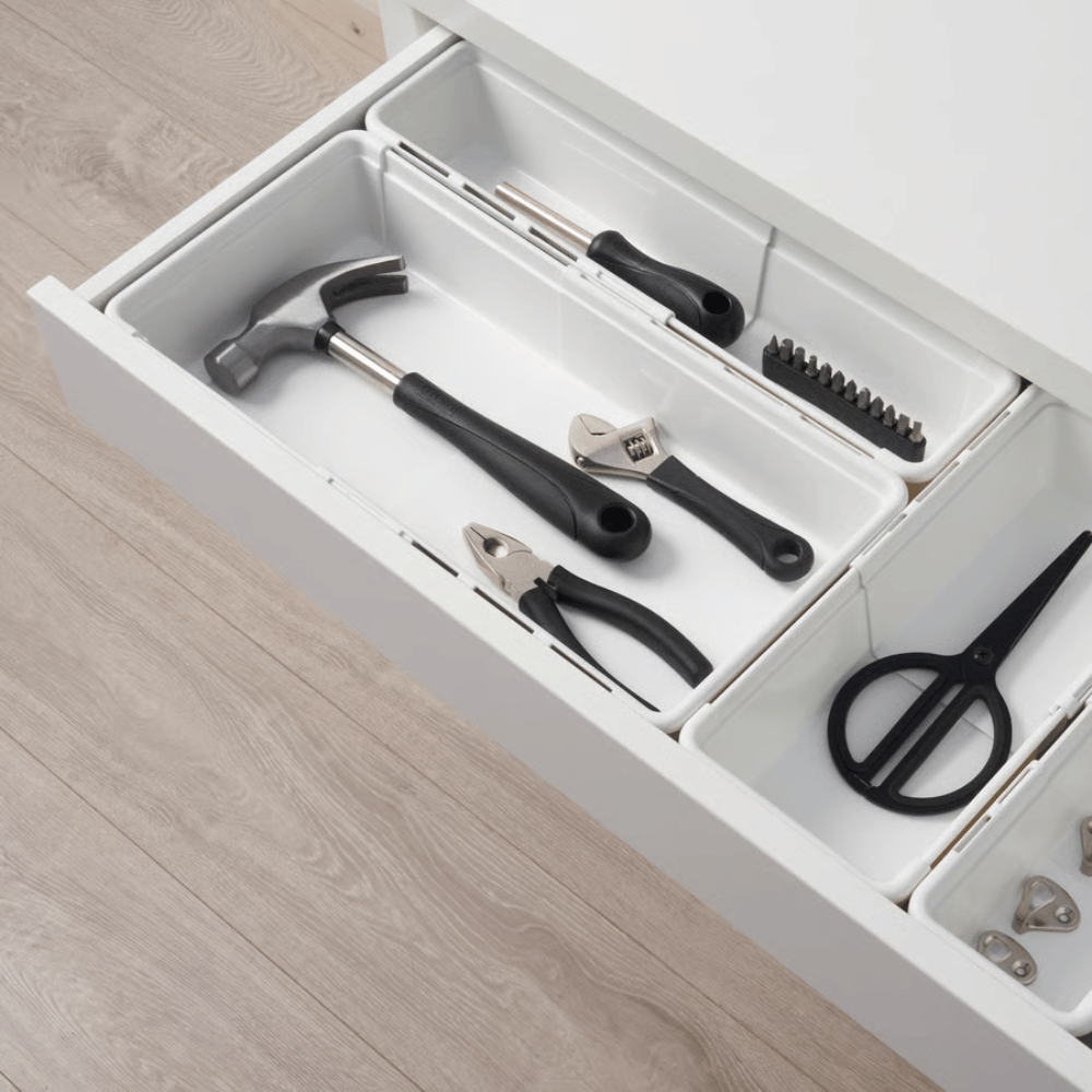 KACKLA IKEA Раздвижная коробка, белый, 25-38x19 см