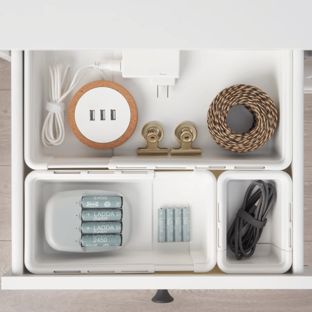 KACKLA IKEA Раздвижная коробка, белый, 13-18x9 см