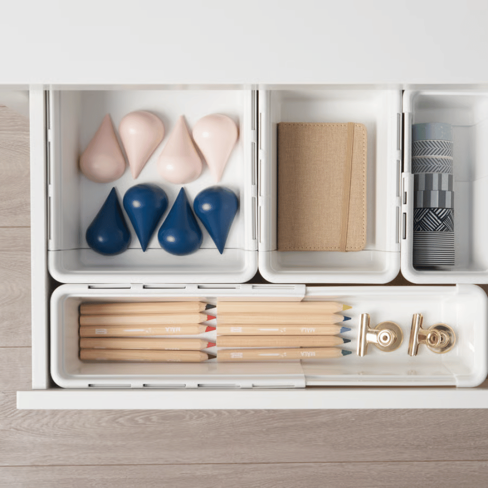 KACKLA IKEA Раздвижная коробка, белый, 25-38x9 см