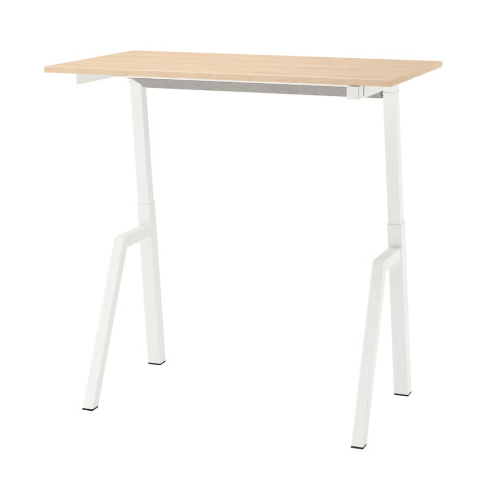TROTTEN IKEA Стол/трансф, электрический под ясень/белый, 120x70 см