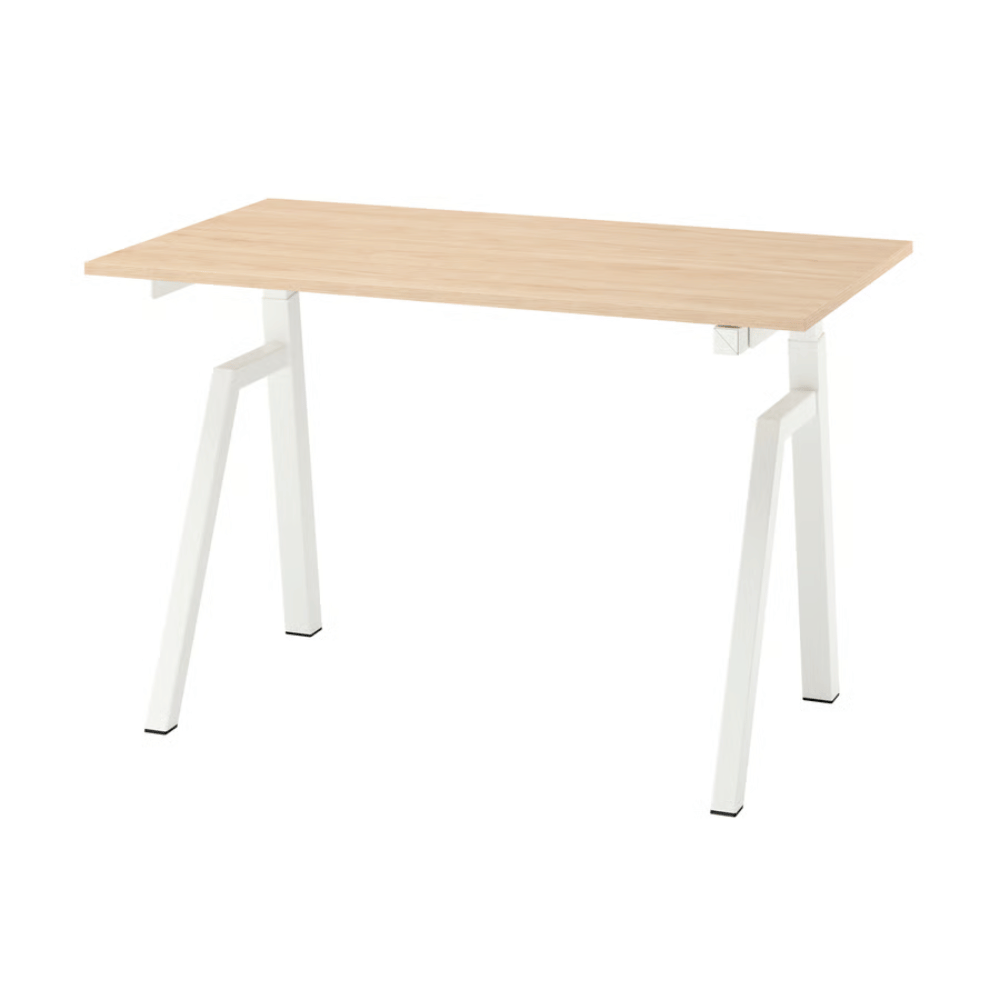 TROTTEN IKEA Стол/трансф, электрический под ясень/белый, 120x70 см