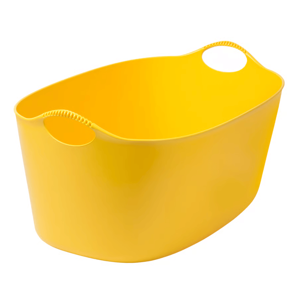 TORKIS IKEA Гибкая корзина д/белья, 35 л, желтая