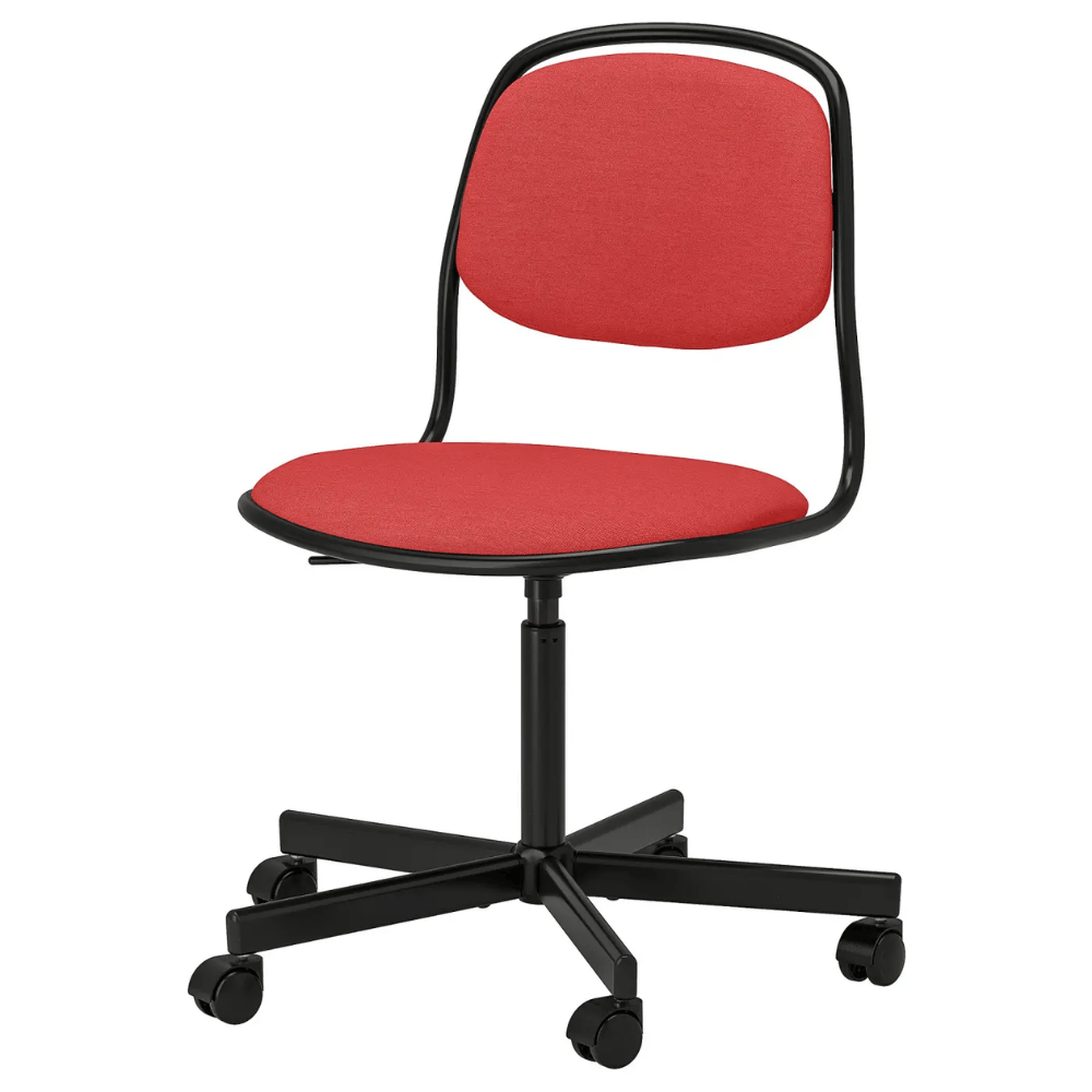 ORFJALL IKEA Рабочий стул, белый/Vissle красный