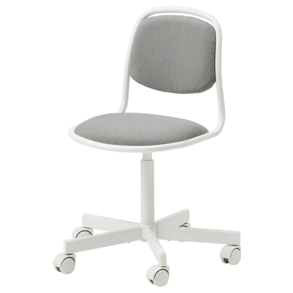 ORFJALL IKEA Детский стул д/письменного стола, белый/Vissle светло-серый