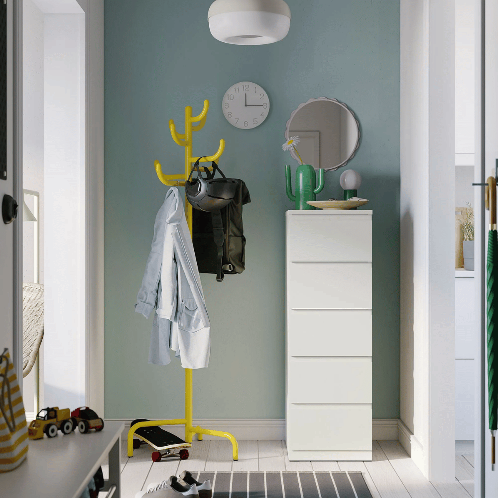 STORKLINTA IKEA Комод с 5 ящиками, белый, 40x50x120 см