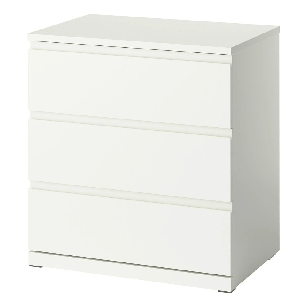 STORKLINTA IKEA Комод с 3 ящиками, белый, 70x50x75 см