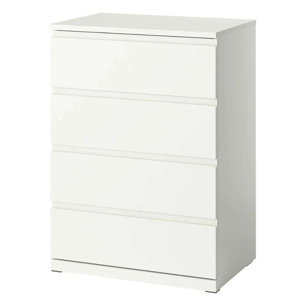 STORKLINTA IKEA Комод с 4 ящиками, белый 70x50x98 см