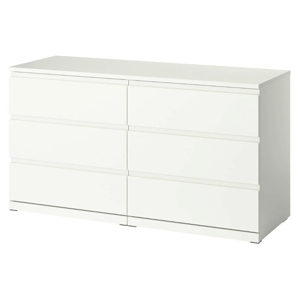 STORKLINTA IKEA Комод с 6 ящиками, белый, 140x50x75 см