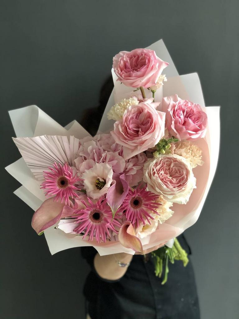 Каллы, эустома, герберы #145