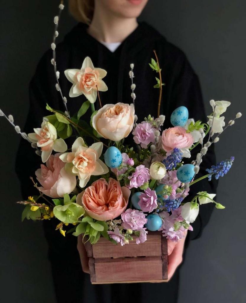 Композиция в деревянном ящике #197