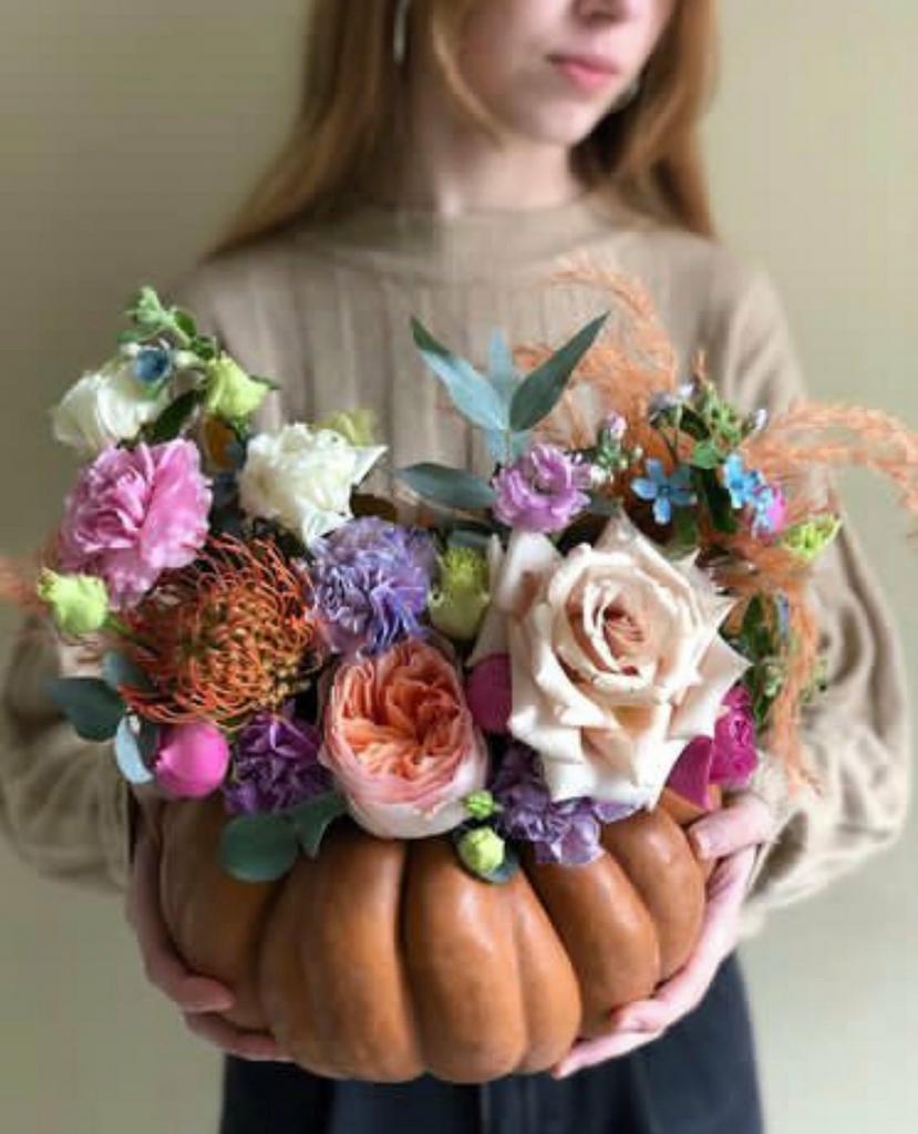 Тыква с цветами #253