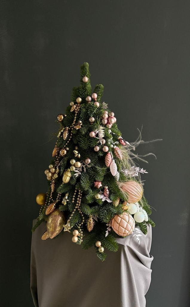 ёлка ручной работы из хвои датской голубой ели