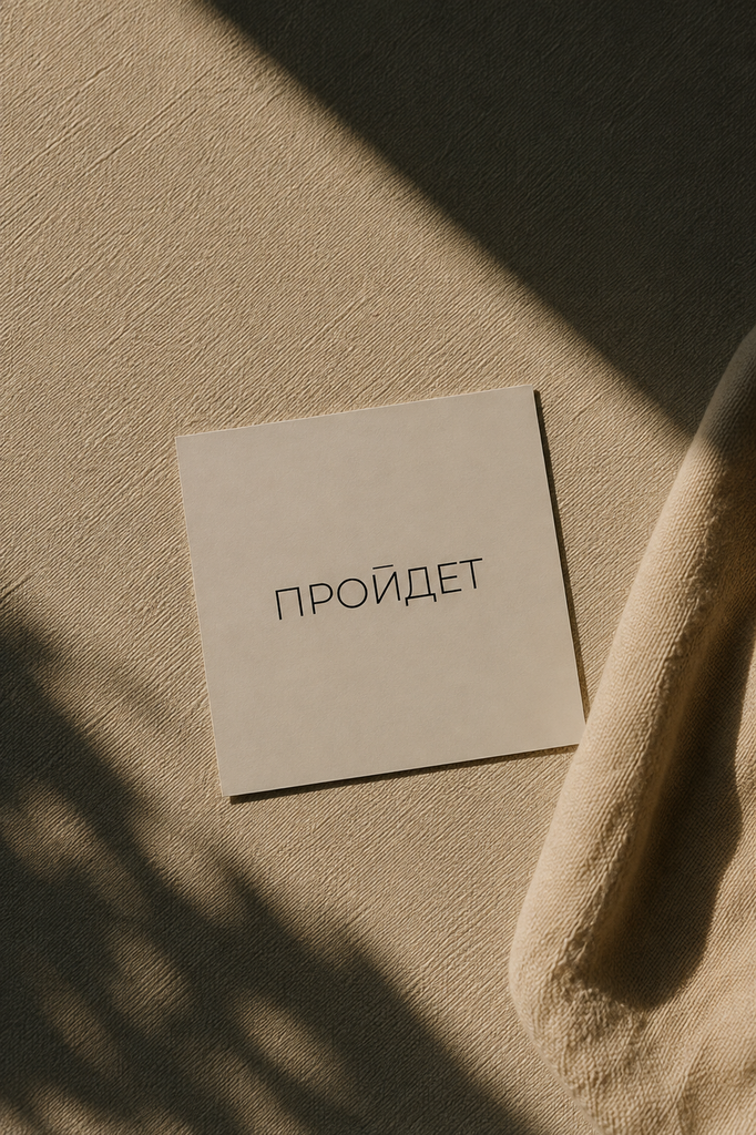 Мини открытка "Пройдет"