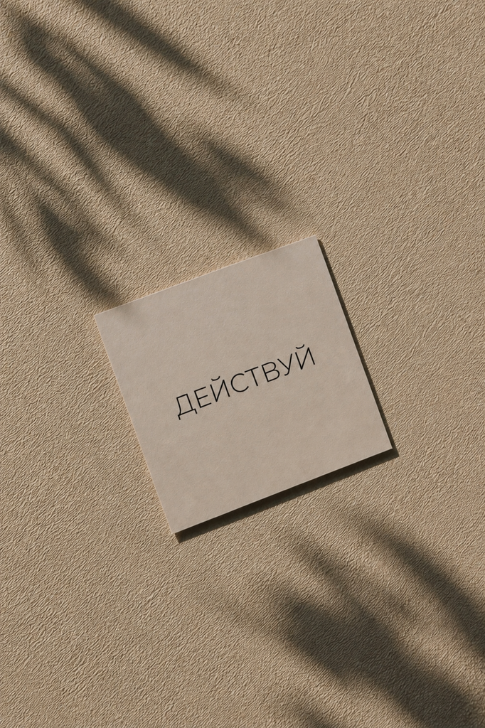 Мини открытка "Действуй"