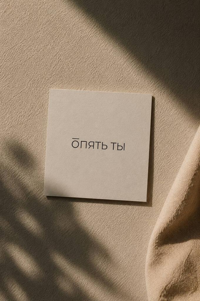Мини открытка "Опять ты"
