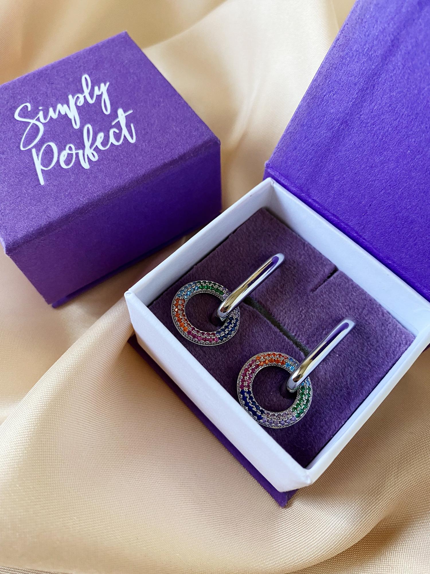 Серьги-трансформеры Sparkle Colour Circle