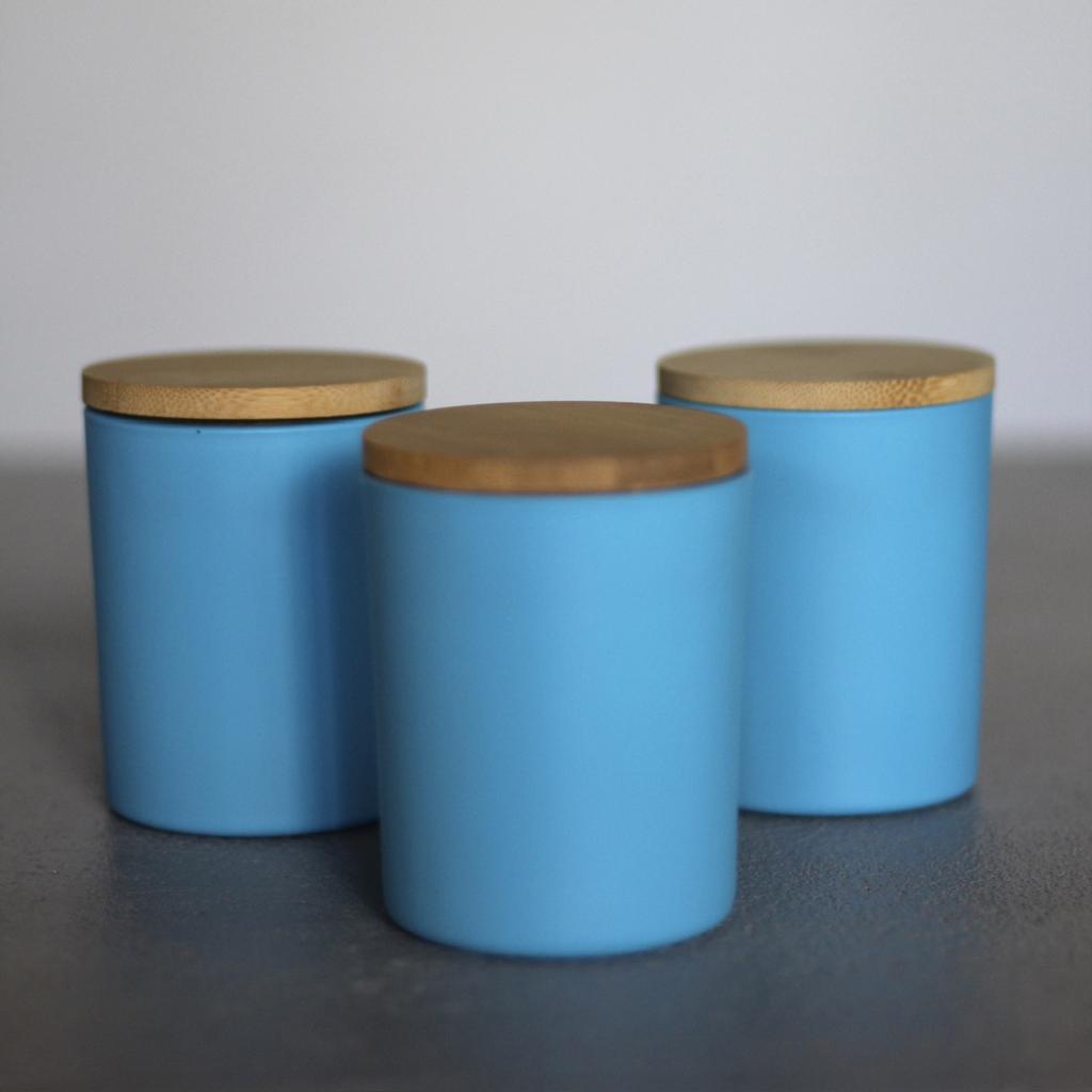 Ароматическая свеча голубая матовая