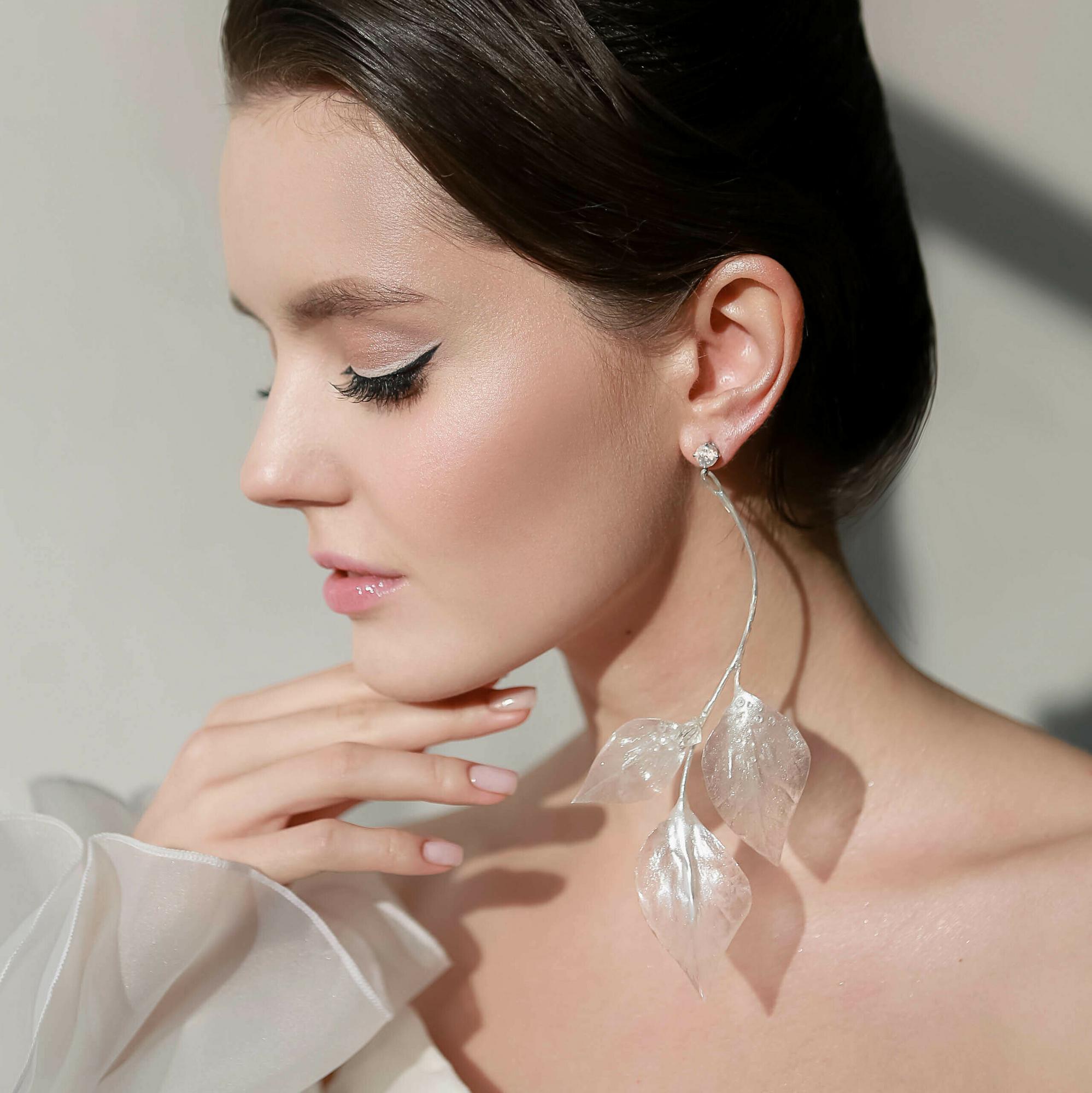 моносерьги, моносерьга, серьги для невесты, свадебные серьги, свадебные серьги спб, свадебный бижутерия, серьги для невесты купить