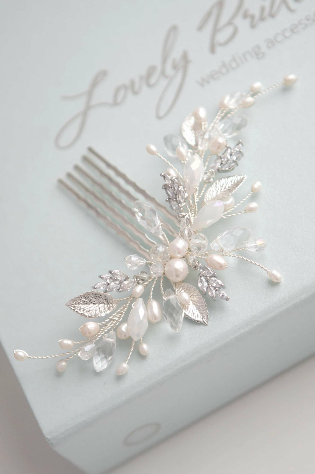 гребень в прическу, гребень ручной работы, гребень купить, свадебный гребень, гребень для невесты, гребень с жемчугом