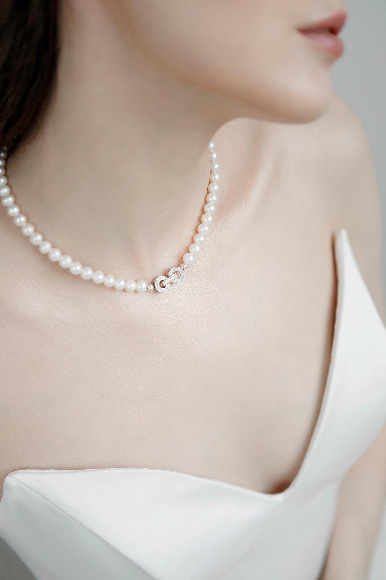колье для невесты, свадебное колье из жемчуга, колье на свадьбу, колье для невесты купить, свадебные украшения на шею купить, чокер из жемчуга, ожерелье из жемчуга, украшения из натурального жемчуга