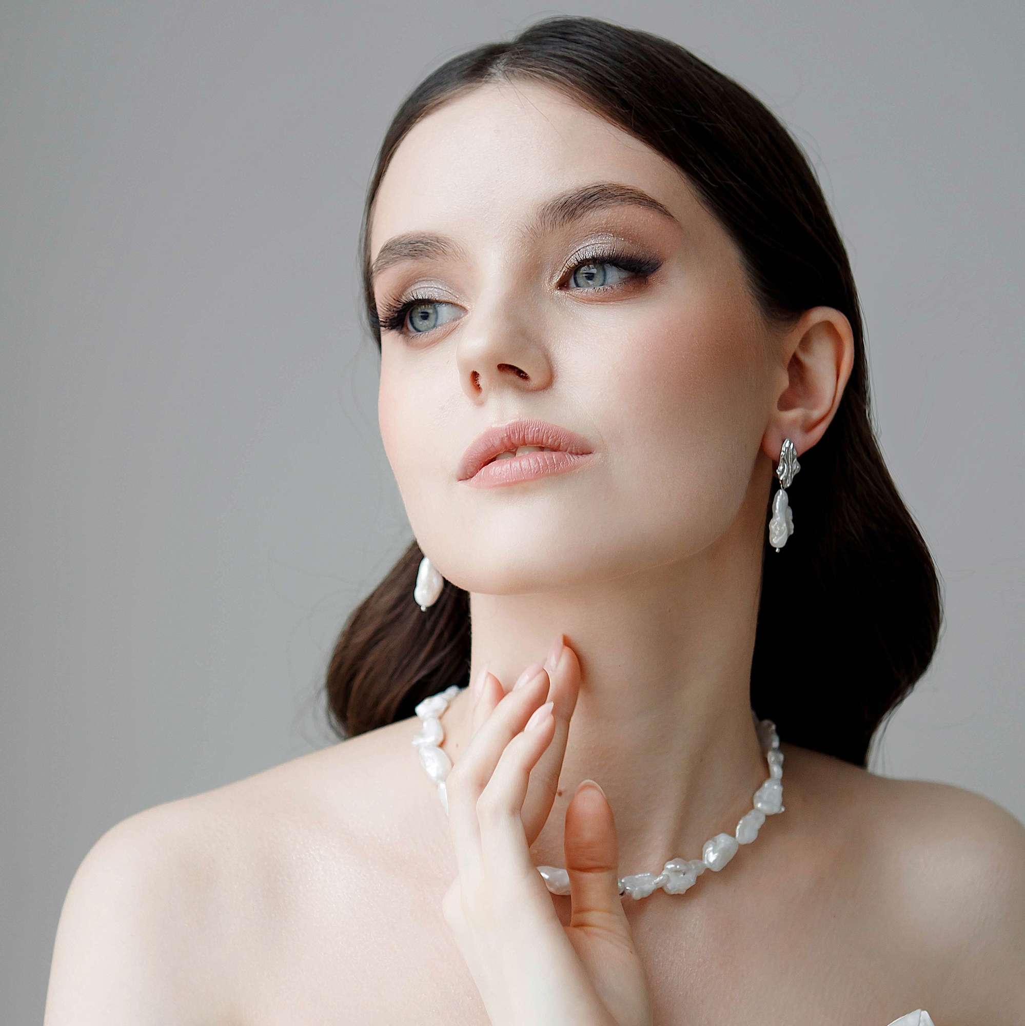 колье, колье с жемчугом, цепь на шею, колье купить, колье спб, украшение на шею