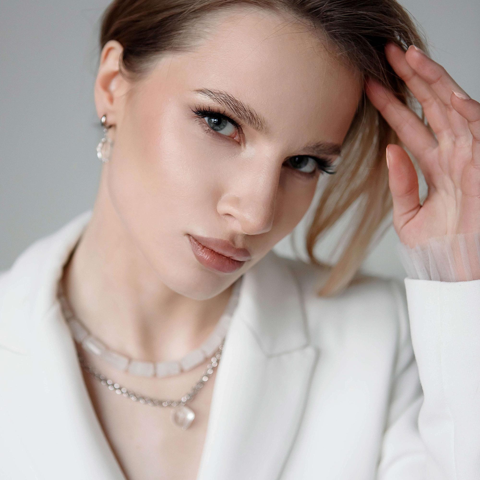 колье, колье с кварцем, цепь на шею, колье купить, колье спб, украшение на шею